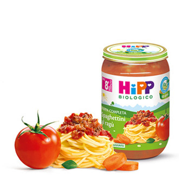 HIPP BIO SPAGHETTINI AL RAGU' 220 G - Farmacia Artemisia di Montecuollo Dott. Angelo snc