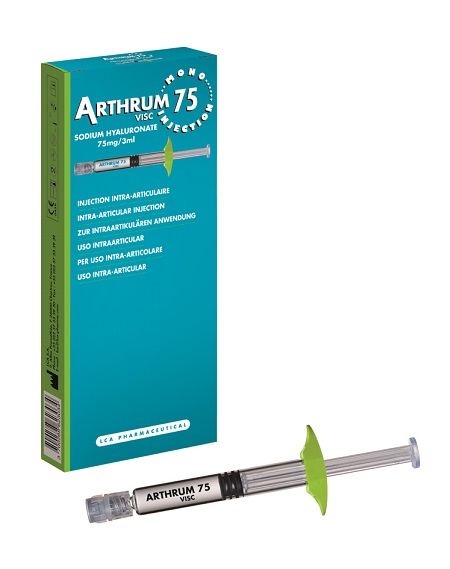 SIRINGA INTRA-ARTICOLARE ARTHRUM VISC 75 MONO INJECTION ACIDO IALURONICO 3 ML - Farmacia Artemisia di Montecuollo Dott. Angelo snc