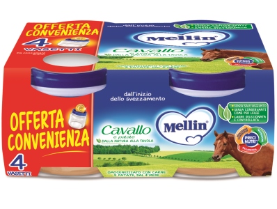 MELLIN OMOGENEIZZATO CAVALLO 4 X 80 G - Farmacia Artemisia di Montecuollo Dott. Angelo snc