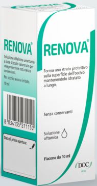 RENOVA COLLIRIO SOSTITUTO LACRIMALE A BASE DI ACIDO IALURONICO 0,4% FLACONE DA 10 ML SENZA CONSERVANTI - Farmacia Artemisia di Montecuollo Dott. Angelo snc