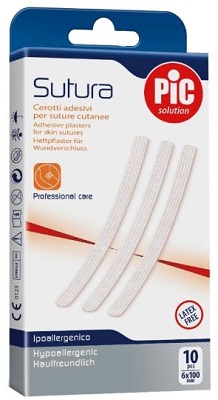 CEROTTO PER SUTURA PIC SOLUTION 6 X 100 MM 10 PEZZI - Farmacia Artemisia di Montecuollo Dott. Angelo snc