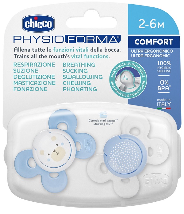 CHICCO SUCCHIETTO COMFORT BOY SILICONE 2-6 MESI 2 PEZZI - Farmacia Artemisia di Montecuollo Dott. Angelo snc