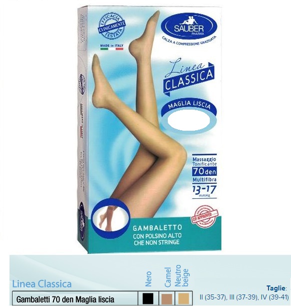 SAUBER GAMBALETTO MAGLIA LISCIA 140 DENARI CAMEL 2 - Farmacia Artemisia di Montecuollo Dott. Angelo snc