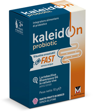 KALEIDON PROBIOTIC FAST FRUTTI DI BOSCO 10 BUSTE OROSOLUBILI - Farmacia Artemisia di Montecuollo Dott. Angelo snc