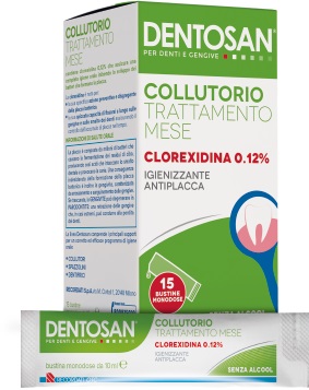 DENTOSAN COLLUTORIO MONODOSE TRATTAMENTO MENSILE 0,12% 15 BUSTINE DA 10 ML - Farmacia Artemisia di Montecuollo Dott. Angelo snc