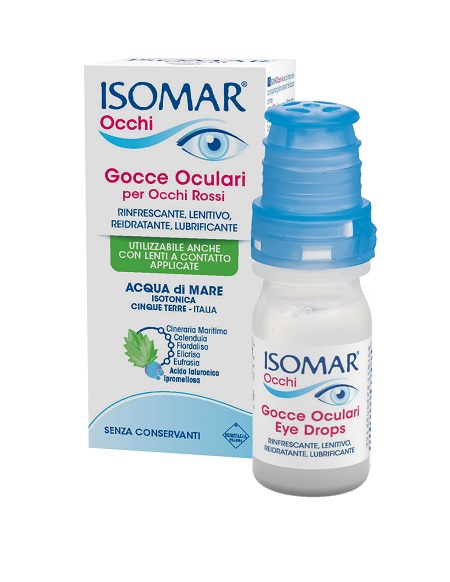 ISOMAR OCCHI GOCCE OCULARI ALL'ACIDO IALURONICO 0,20% 10 ML SENZA CONSERVANTI - Farmacia Artemisia di Montecuollo Dott. Angelo snc
