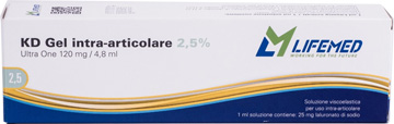 SIRINGA INTRA-ARTICOLARE KD GEL ACIDO IALURONICO 2,5% ULTRA ONE 120 MG/4,8 ML - Farmacia Artemisia di Montecuollo Dott. Angelo snc