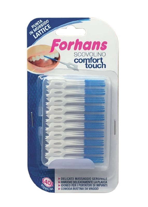 FORHANS SCOVOLINO COMFORT TOUCH PUNTA IN LATTICE 40 PEZZI - Farmacia Artemisia di Montecuollo Dott. Angelo snc