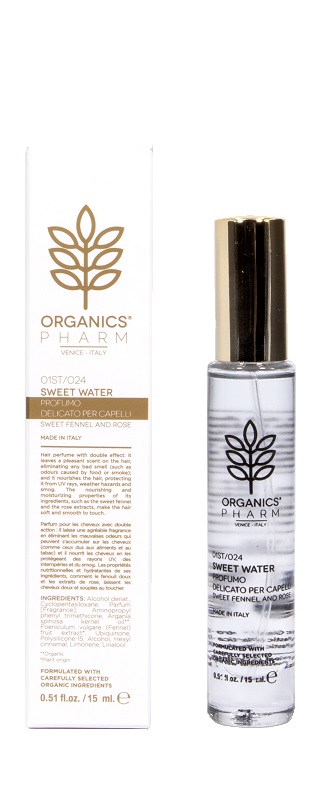 ORGANICS PHARM SWEET WATER PROFUMO DELICATO PER CAPELLI FINOCCHIO E ROSA 15 ML - Farmacia Artemisia di Montecuollo Dott. Angelo snc