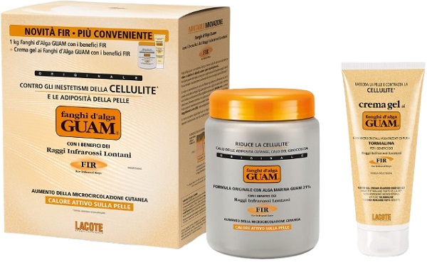 GUAM FIR FANGHI D'ALGA CONFEZIONE CONVENIENZA CON FANGHI D'ALGA GUAM FIR 1 KG + GUAM CREMA GEL FIR 200 ML - Farmacia Artemisia di Montecuollo Dott. Angelo snc