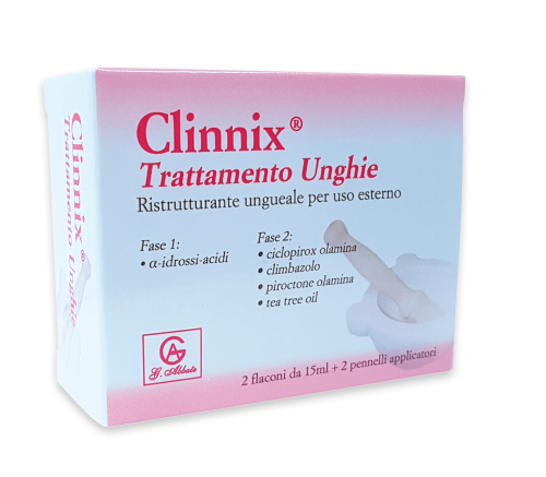 CLINNIX TRATTAMENTO UNGHIE 2 FLACONI 15 ML + 2 PENNELLI APPLICATORI - Farmacia Artemisia di Montecuollo Dott. Angelo snc