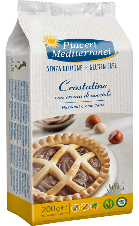 PIACERI MEDITERRANEI CROSTATINA CON CREMA DI NOCCIOLA 4 X 50 G - Farmacia Artemisia di Montecuollo Dott. Angelo snc