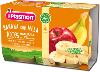PLASMON OMOGENEIZZATO BANANA/MELA 2 X 104 G - Farmacia Artemisia di Montecuollo Dott. Angelo snc