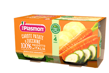 PLASMON OMOGENEIZZATO CAROTE PATATE ZUCCHINE 4 X 80 G - Farmacia Artemisia di Montecuollo Dott. Angelo snc