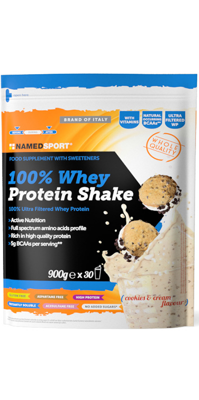 100% WHEY PROTEIN SHAKE COOKIES & CREAM 900 G - Farmacia Artemisia di Montecuollo Dott. Angelo snc