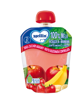 MELLIN POUCH MELA/FRAGOLA/BANANA 90 G - Farmacia Artemisia di Montecuollo Dott. Angelo snc