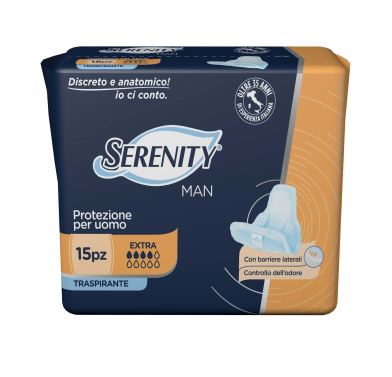 PANNOLINO SERENITY LIGHT MAN EXTRA CON ADESIVO O ALTRO FISSAGGIO 15 PEZZI - Farmacia Artemisia di Montecuollo Dott. Angelo snc
