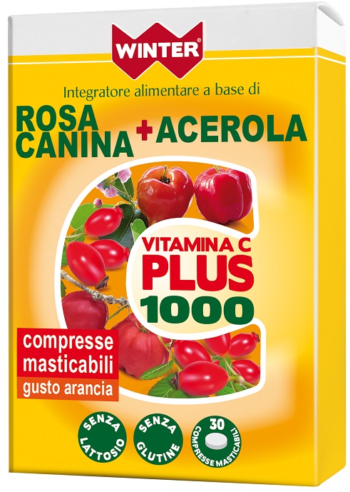 WINTER VITAMINA C PLUS 1000 ROSA CANINA + ACEROLA 30 COMPRESSE MASTICABILI - Farmacia Artemisia di Montecuollo Dott. Angelo snc
