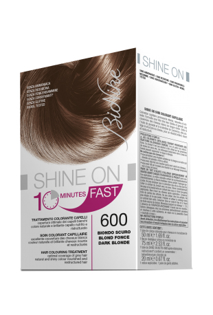 BIONIKE SHINE ON FAST TRATTAMENTO COLORANTE CAPELLI BIONDO SCURO 600 FLACONE 60 ML + TUBO 60 ML - Farmacia Artemisia di Montecuollo Dott. Angelo snc