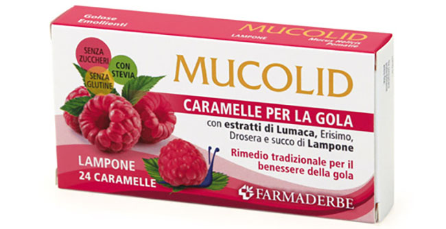 MUCOLID BRONC LUMACA & LAMPONE 24 CARAMELLE - Farmacia Artemisia di Montecuollo Dott. Angelo snc