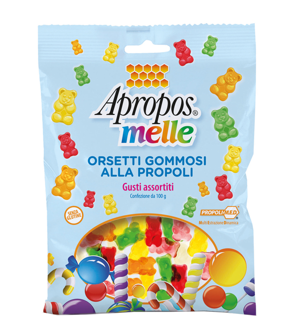 APROPOS MELLE ORSETTI GOMMOSI ALLA PROPOLI GUSTI ASSORTITI 100 G - Farmacia Artemisia di Montecuollo Dott. Angelo snc