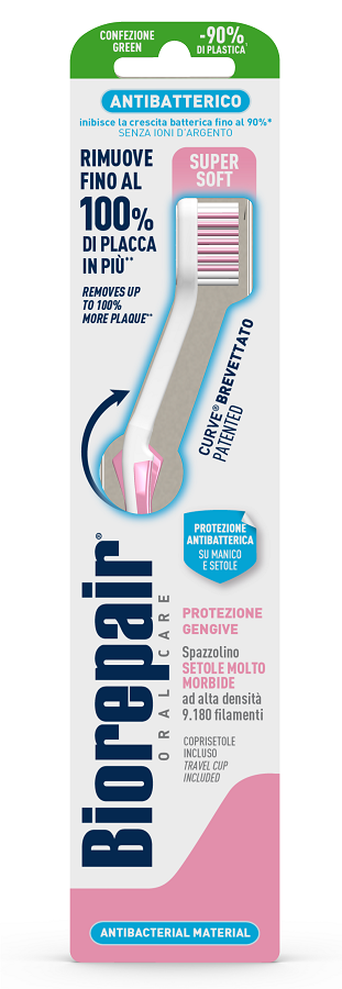 BIOREPAIR ORAL CARE ANTIBATTERICO SPAZZOLINO PIU' COMFORT PROTEZIONE GENGIVE SETOLE SUPER SOFT - Farmacia Artemisia di Montecuollo Dott. Angelo snc