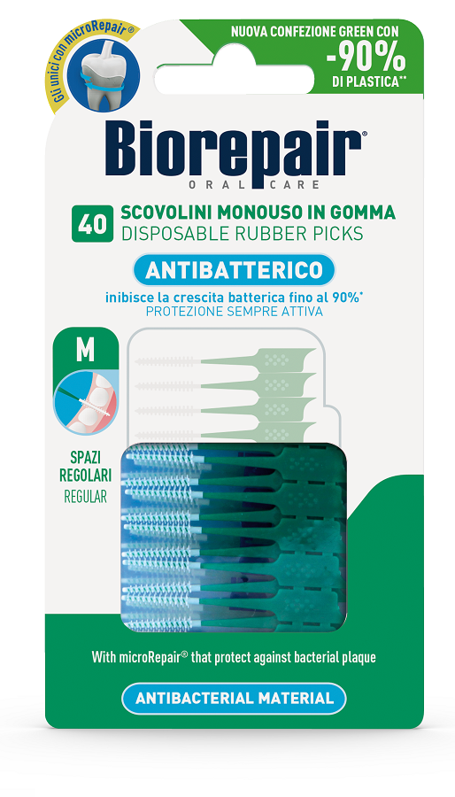 BIOREPAIR ORAL CARE ANTIBATTERICO 40 SCOVOLINI MONOUSO SPAZI REGOLARI - Farmacia Artemisia di Montecuollo Dott. Angelo snc