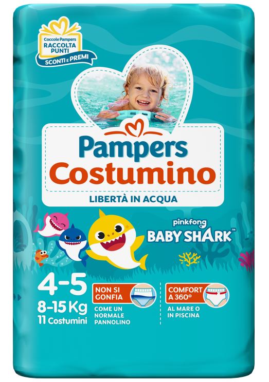 PAMPERS COSTUMINO BABY SHARK CP S 4-5 11 PEZZI - Farmacia Artemisia di Montecuollo Dott. Angelo snc