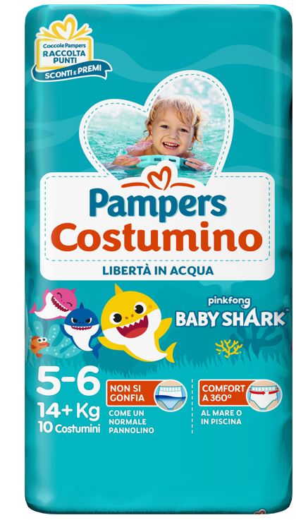 PAMPERS COSTUMINO BABY SHARK CP S 5-6 10 PEZZI - Farmacia Artemisia di Montecuollo Dott. Angelo snc