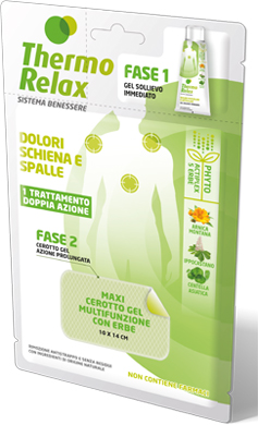 THERMO RELAX FITO GEL DOLORI SCHIENA E SPALLE FASE 2 MAXI CEROTTO GEL MULTIFUNZIONALE CON ERBE 1 PEZZO - Farmacia Artemisia di Montecuollo Dott. Angelo snc