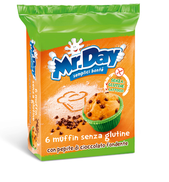 MR DAY MUFFIN SENZA GLUTINE CON PEPITE DI CIOCCOLATO FONDENTE 6 X 42 G - Farmacia Artemisia di Montecuollo Dott. Angelo snc