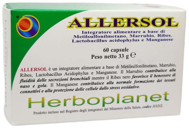 ALLERSOL 60 CAPSULE - Farmacia Artemisia di Montecuollo Dott. Angelo snc