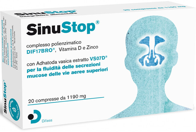 SINUSTOP 20 COMPRESSE DA 1190 MG - Farmacia Artemisia di Montecuollo Dott. Angelo snc