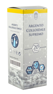 ARGENTO COLLOIDALE SUPREMO 20PPM CERTIFICATO SPRAY CON CONTAGOCCE + EROGATORE NASO + EROGATORE GOLA + EROGATORE PELLE - Farmacia Artemisia di Montecuollo Dott. Angelo snc