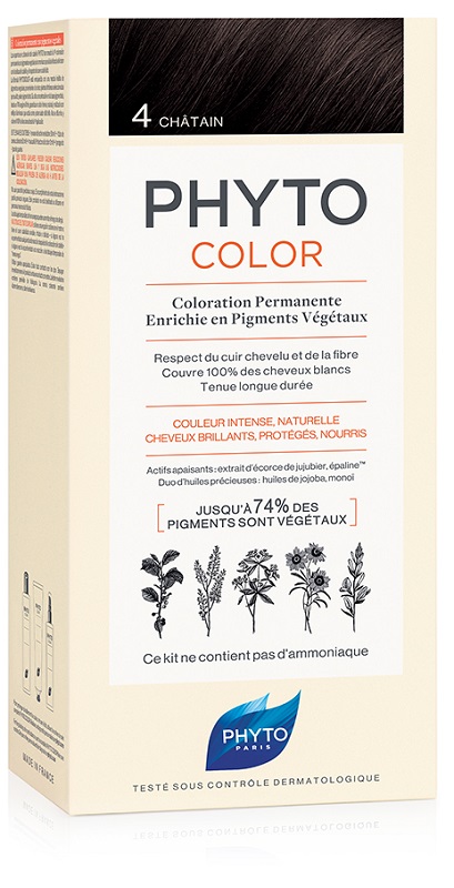 PHYTOCOLOR 4 CASTANO 1 LATTE + 1 CREMA + 1 MASCHERA + 1 PAIO DI GUANTI - Farmacia Artemisia di Montecuollo Dott. Angelo snc