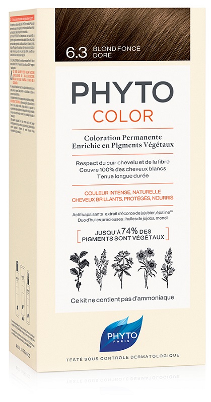 PHYTOCOLOR 6.3 BIONDO SCU DOR 1 LATTE + 1 CREMA + 1 MASCHERA + 1 PAIO DI GUANTI - Farmacia Artemisia di Montecuollo Dott. Angelo snc