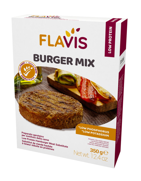 FLAVIS BURGER MIX PREPARATO APROTEICO PER SOSTITUTO DELLA CARNE 350 G - Farmacia Artemisia di Montecuollo Dott. Angelo snc