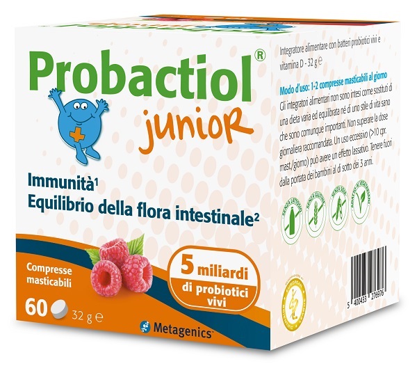 PROBACTIOL JUNIOR 60 COMPRESSE MASTICABILI NEW - Farmacia Artemisia di Montecuollo Dott. Angelo snc