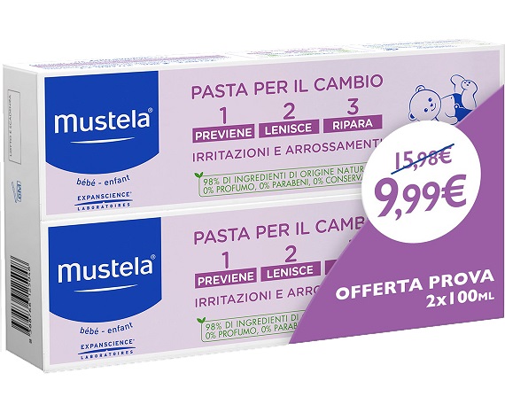 MUSTELA BIPACK PASTA CAMBIO 2 X 100 ML - Farmacia Artemisia di Montecuollo Dott. Angelo snc
