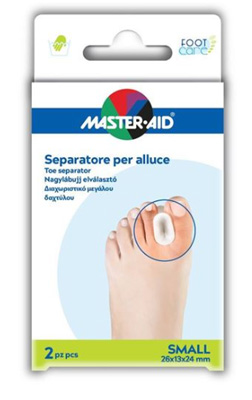 SEPARATORE DITA IN GEL MASTER-AID FOOTCARE PER ALLUCE SMALL 2 PEZZI D1 - Farmacia Artemisia di Montecuollo Dott. Angelo snc