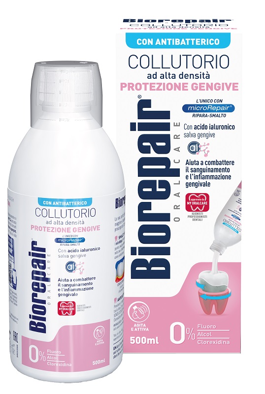 BIOREPAIR ORAL CARE COLLUTORIO ALTA INTENSITA' CON ANTIBATTERICO PROTEZIONE GENGIVE 500 ML - Farmacia Artemisia di Montecuollo Dott. Angelo snc