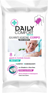 DAILY COMFORT SENIOR GUANTO DETERGENTE 8 PEZZI - Farmacia Artemisia di Montecuollo Dott. Angelo snc