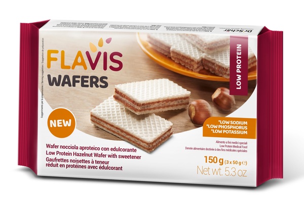 FLAVIS WAFERS NOCCIOLA APROTEICO 3 PORZIONI DA 50 G - Farmacia Artemisia di Montecuollo Dott. Angelo snc