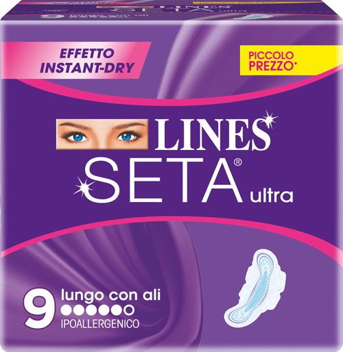 LINES SETA ULTRA ASSORBENTI LUNGHI 9 PEZZI - Farmacia Artemisia di Montecuollo Dott. Angelo snc