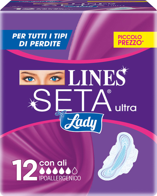 LINES SETA ULTRA LADY CON ALI 12 PEZZI - Farmacia Artemisia di Montecuollo Dott. Angelo snc