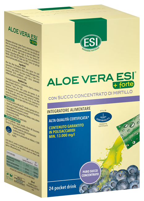 ESI ALOE VERA SUCCO + FORTE MIRTILLO 24 POCKET DRINK - Farmacia Artemisia di Montecuollo Dott. Angelo snc