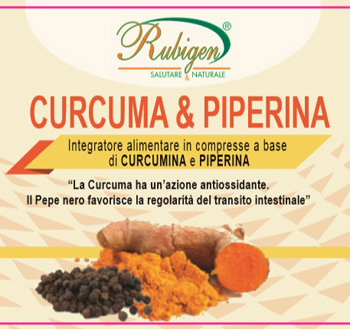 CURCUMA & PIPERINA RUBIGEN 120 COMPRESSE DA 500 MG - Farmacia Artemisia di Montecuollo Dott. Angelo snc