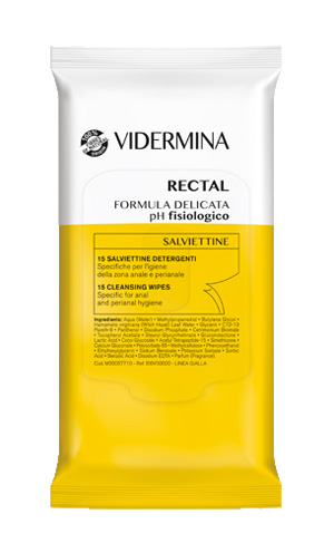 VIDERMINA RECTAL SALVIETTINE 15 PEZZI - Farmacia Artemisia di Montecuollo Dott. Angelo snc