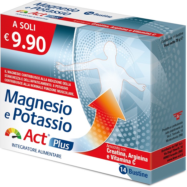MAGNESIO E POTASSIO ACT PLUS 14 BUSTINE - Farmacia Artemisia di Montecuollo Dott. Angelo snc