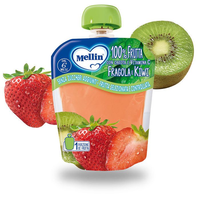 MELLIN POUCH FRAGOLA KIWI 90 G - Farmacia Artemisia di Montecuollo Dott. Angelo snc